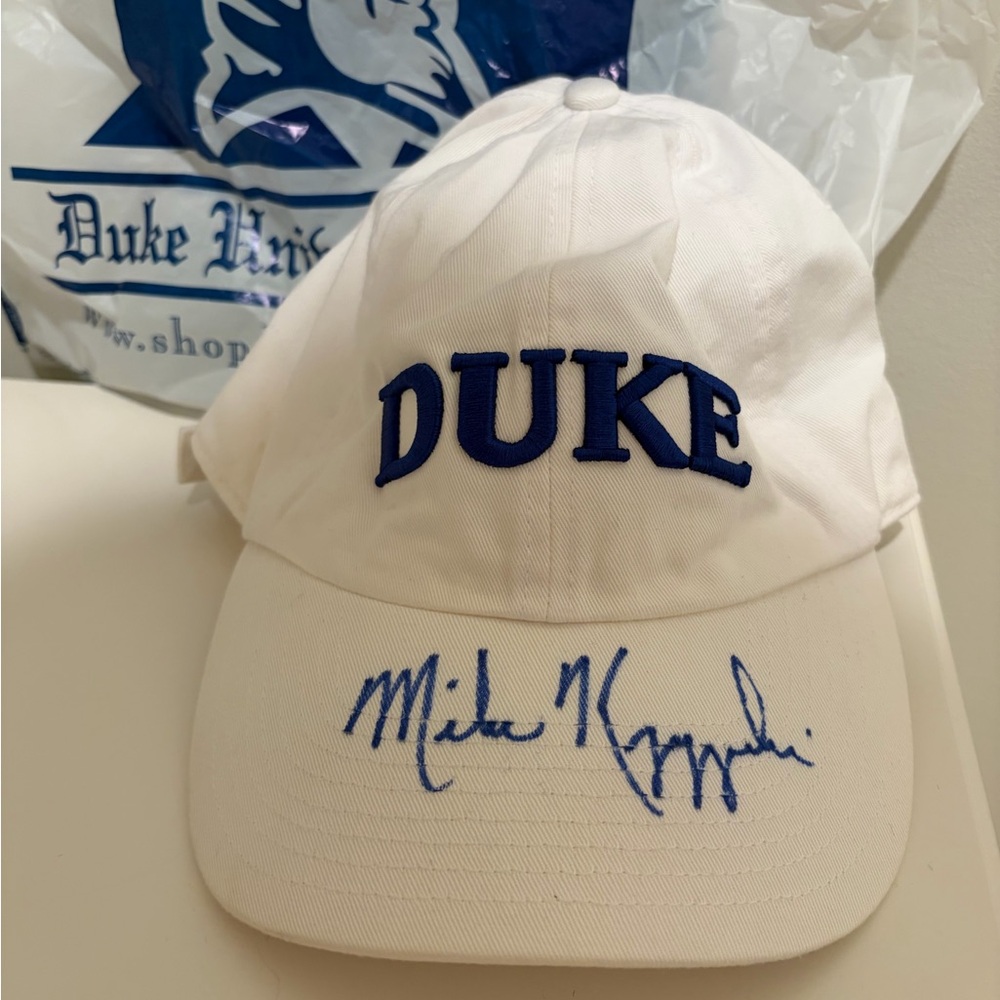 ***AUTOGRAPHED Duke Mike Krzyzewski Basketball Coach- Blue Devils Hat